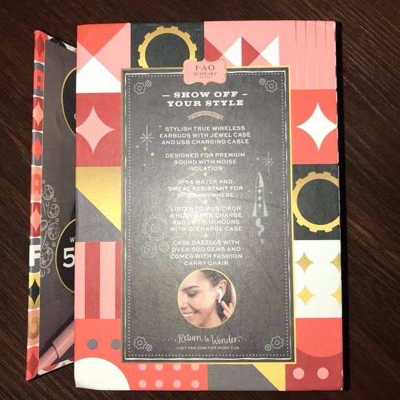 FAO Schwarz Music Love True Bluetooth Wireless Earbuds With Jewel Case NIB - Picture 3 of 8